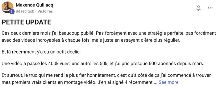 Témoignage client